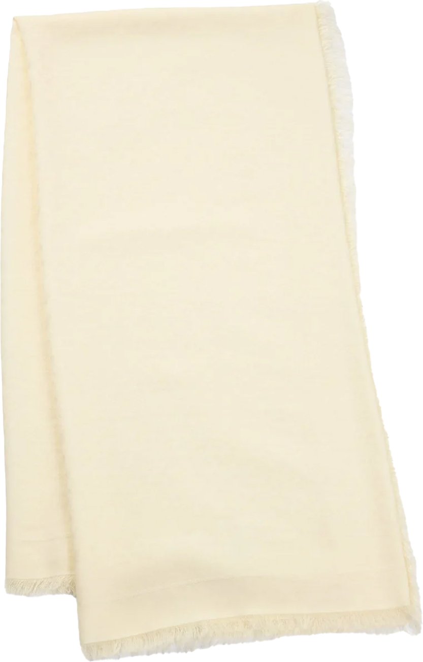 Boss - "Ledonia" Schal, Fransen, Jacquard (Weiß)