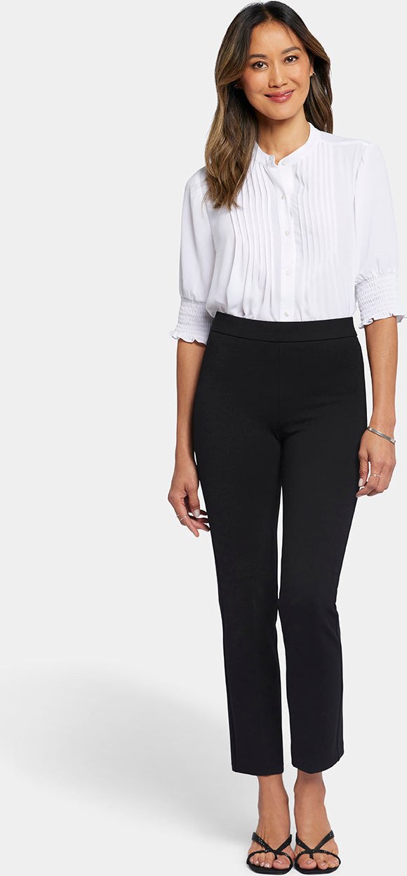 Pull-On Straight Sculpt-Her™ Knöchelhose | Schwarz