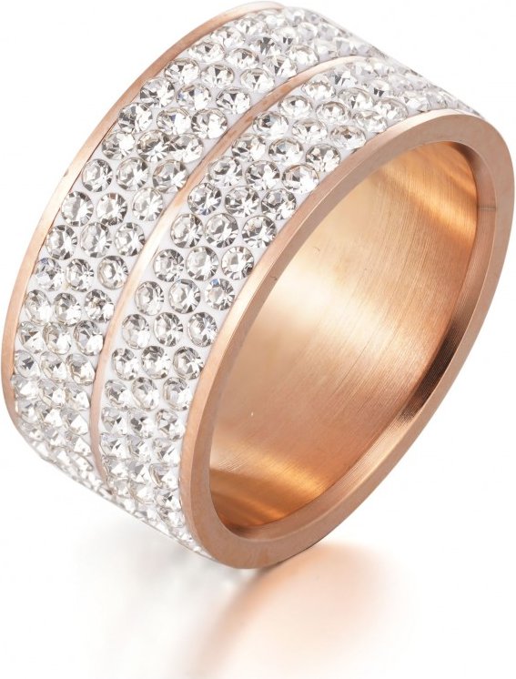 Bague Elodie - Or Rosé et Cristal