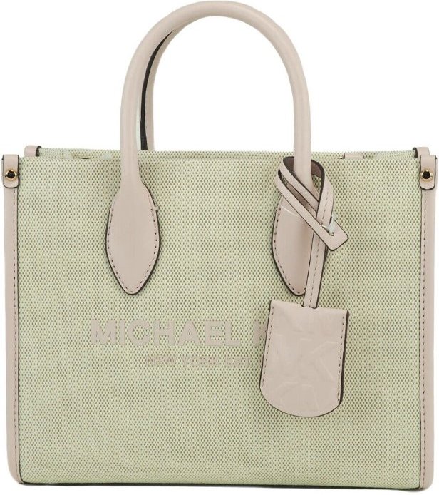 Michael Kors Damen Mirella Kleine Puderrosa Canvas Shopper Crossbody Handtasche