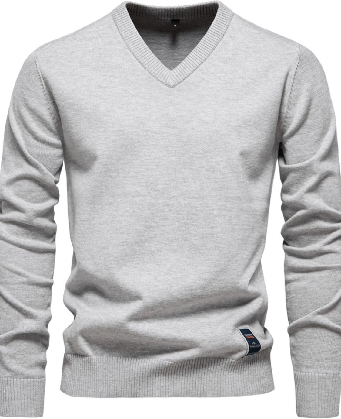 V-Ausschnitt Strickpullover