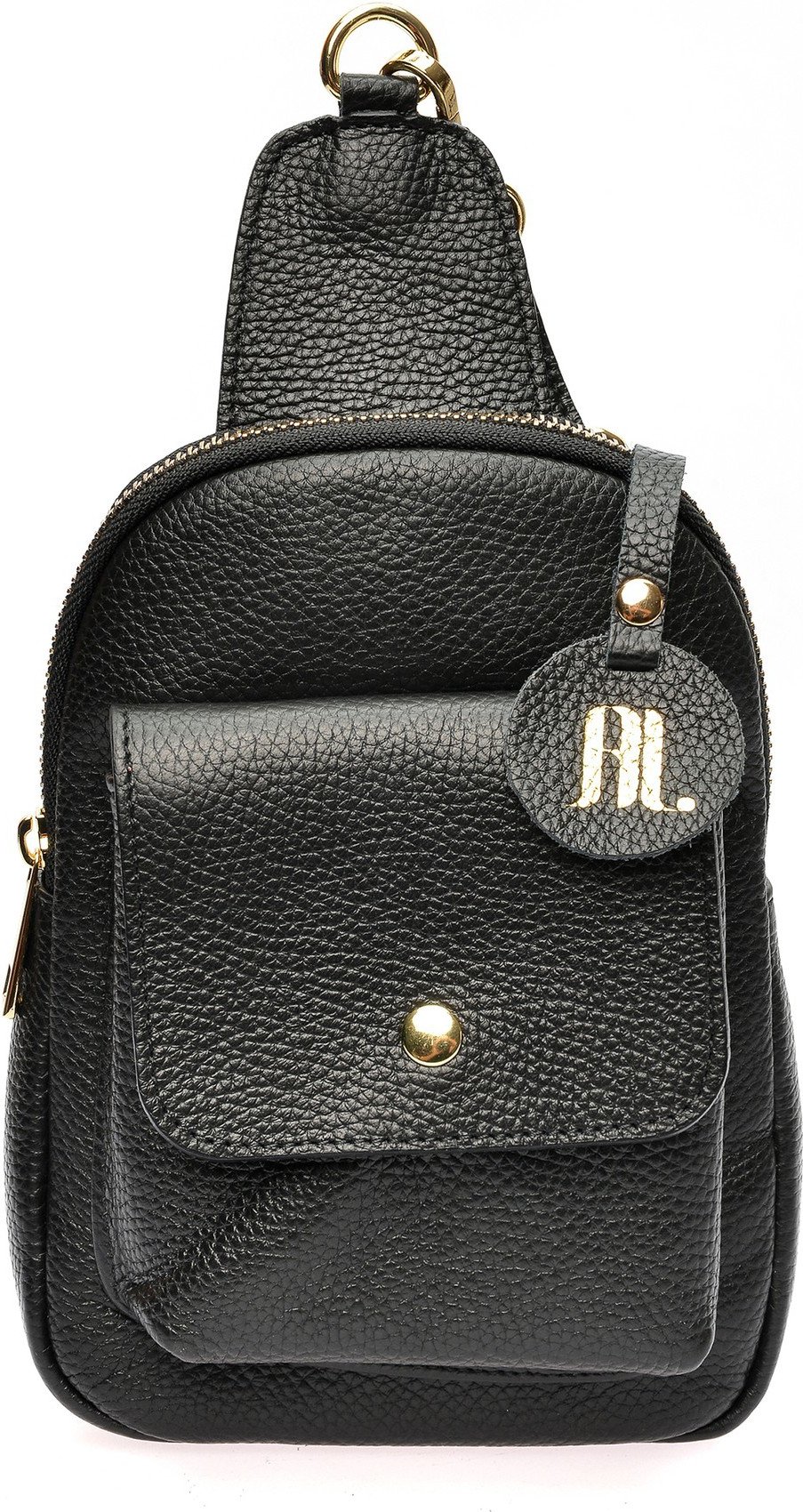 Anna Luchini Schwarz Rindsledertasche