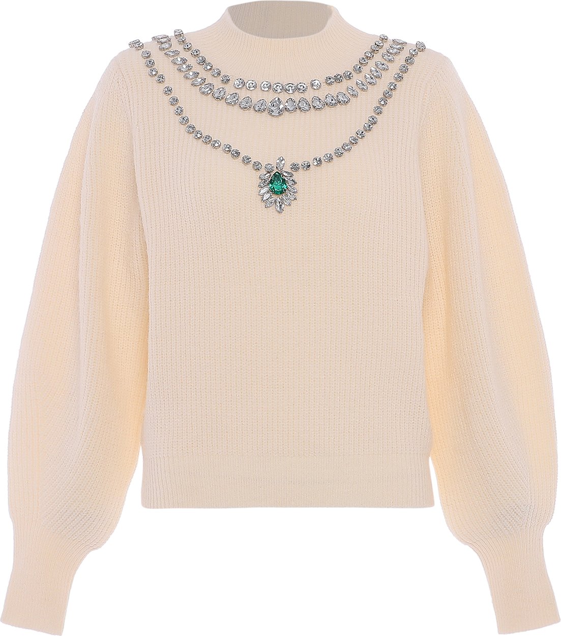 Faina Pullover Damen Wollweiß