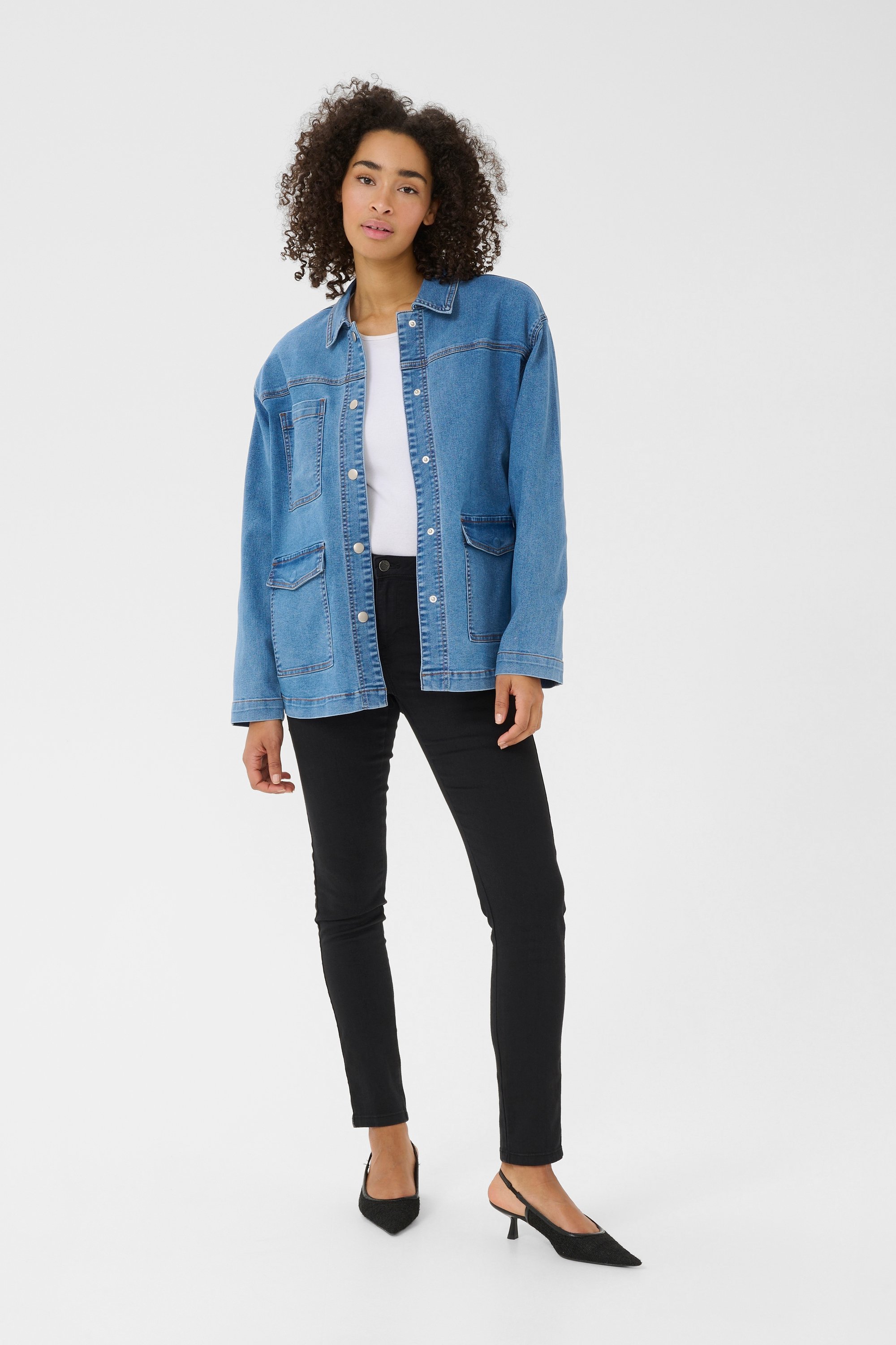 Jeansjacke Casual fit Washed Blue denim