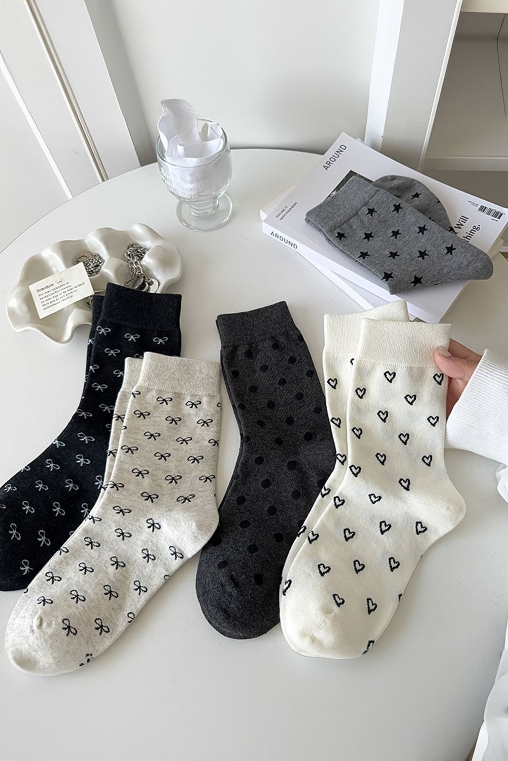 Bedrucktes Crew-Socken-Set