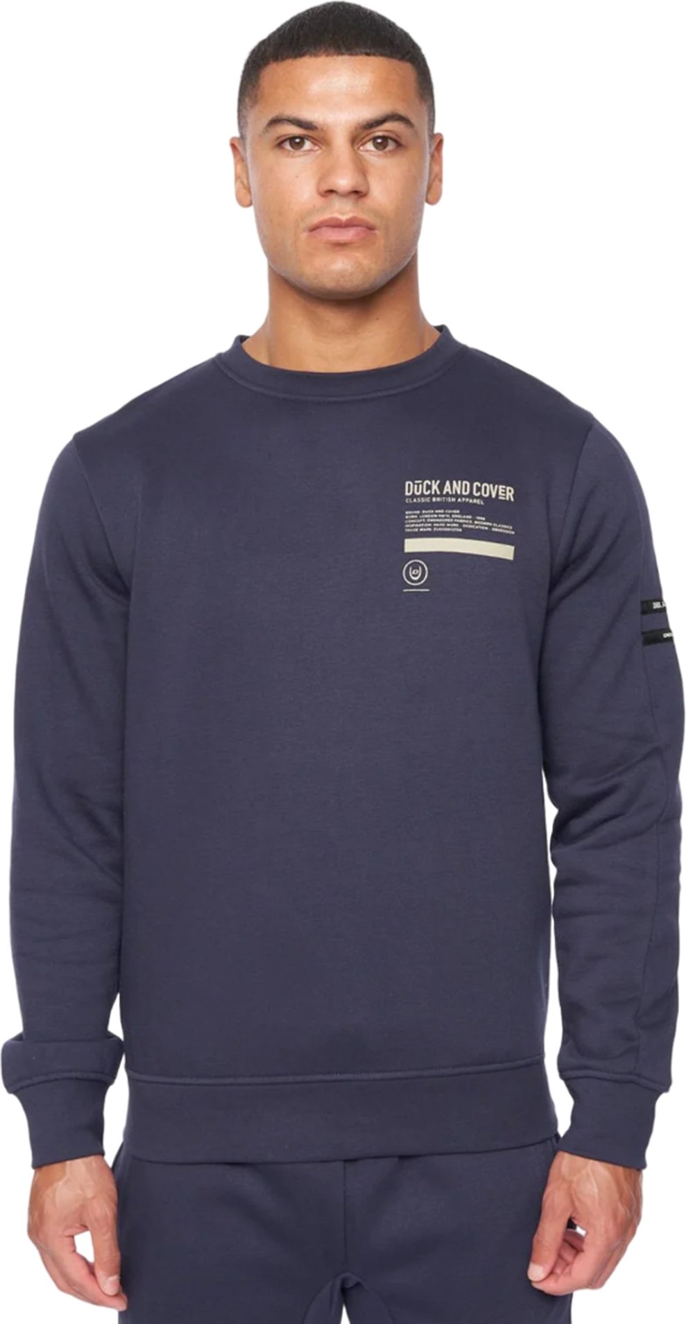 Duck and Cover - "Jennerkins" Pullover Rundhalsausschnitt für Herren (Marineblau)