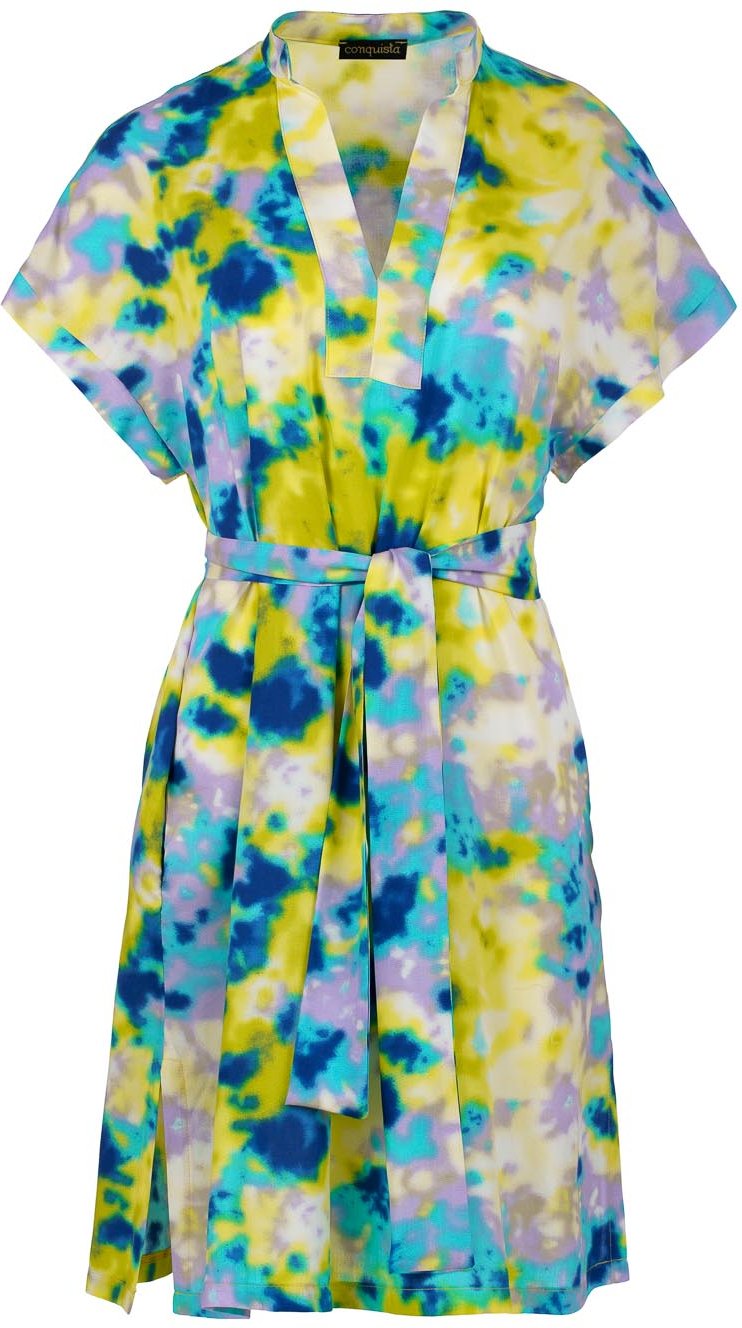 Thumbnail - Abstraktes Printkleid mit Schlitzen