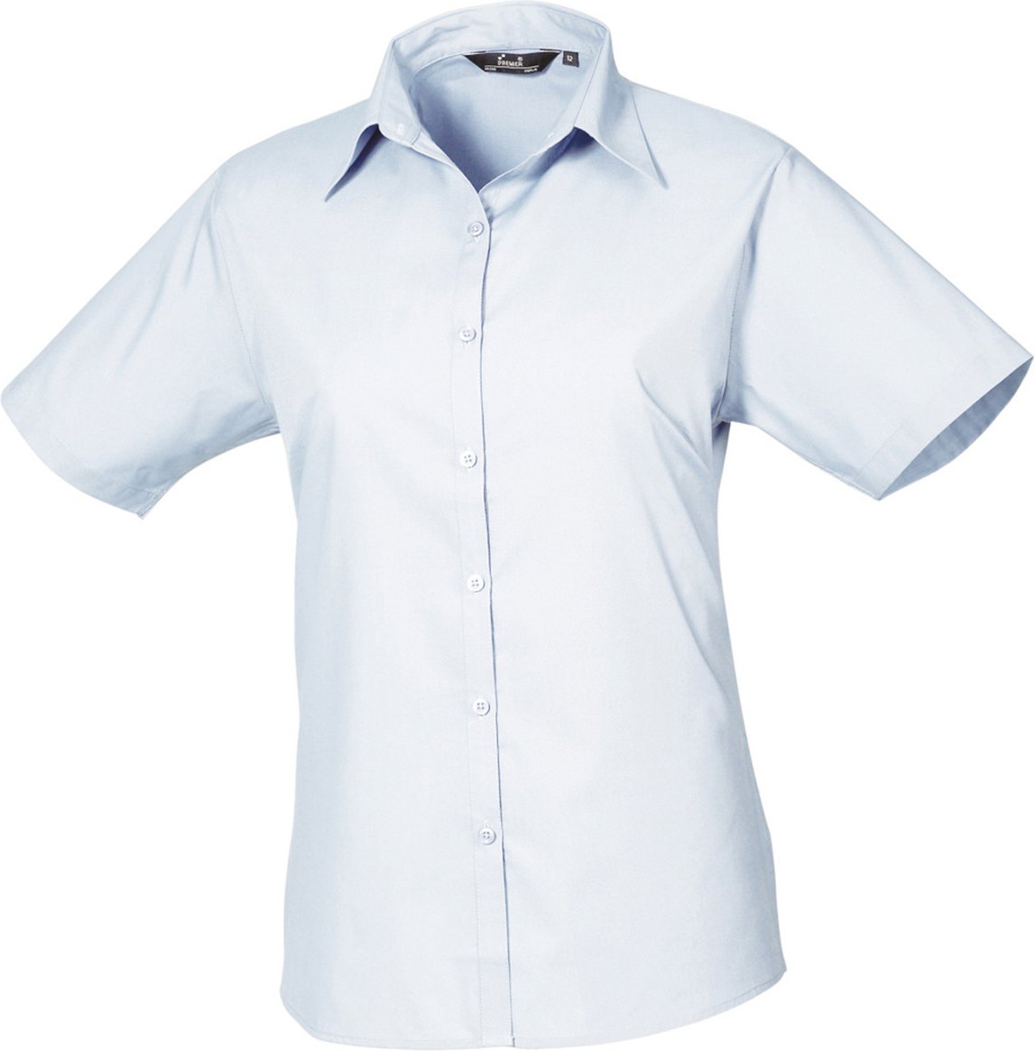 Premier - Bluse für Damen kurzärmlig (Hellblau)
