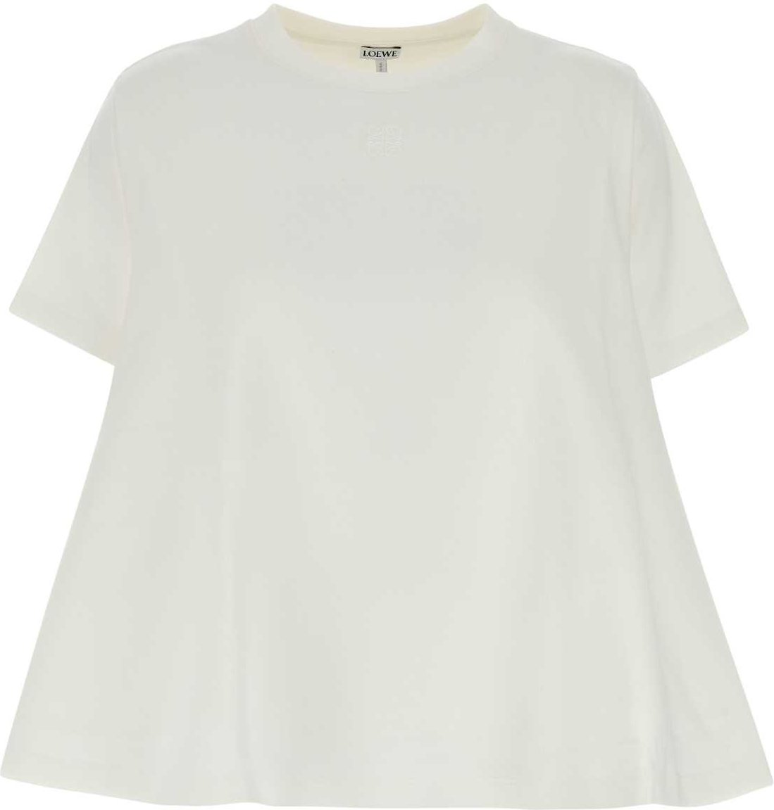 Weißes Baumwollmix-T-Shirt