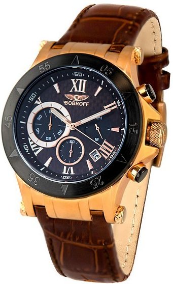 Bobroff Herrenuhr Quartz Schwarz