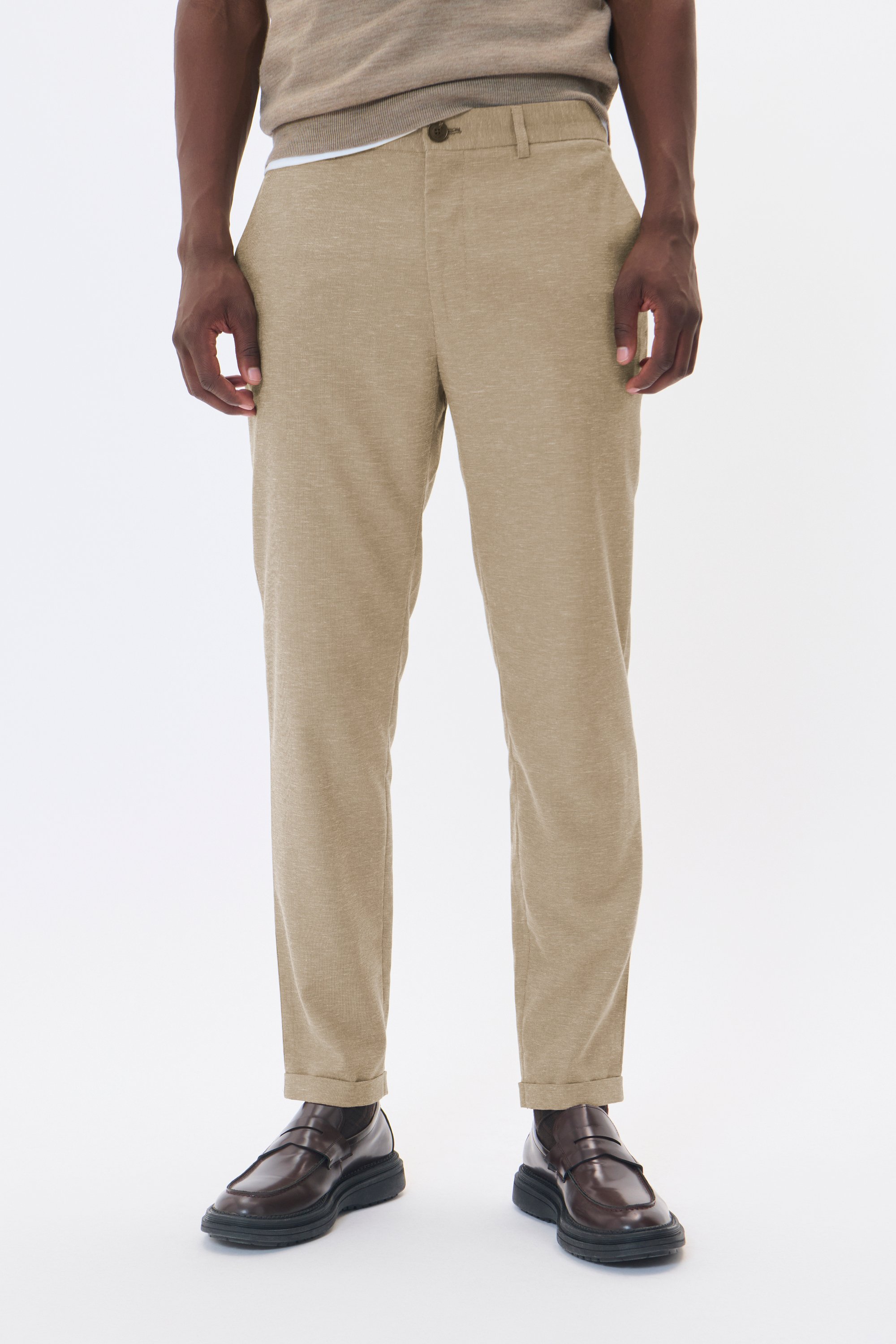 Casual Hose Gerade Passform melange