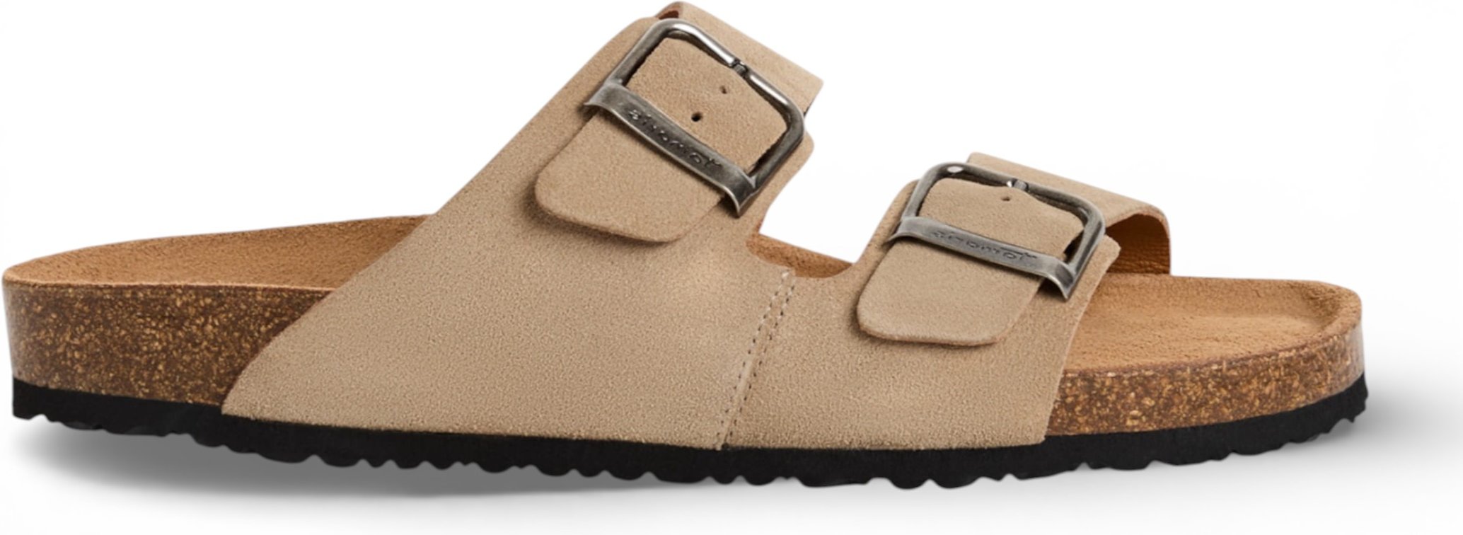 Tamaris Herren-Sandalen aus sandbeigem Leder mit Fußbett zum Hineinschlüpfen