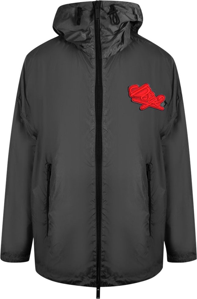 Dsquared2 Große Schwarze Jacke Mit Dsq2-logo