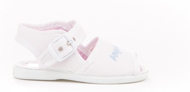 Canvas-Sandale, weiße Sandale