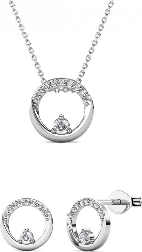 Clarine Set - Silber und Kristall