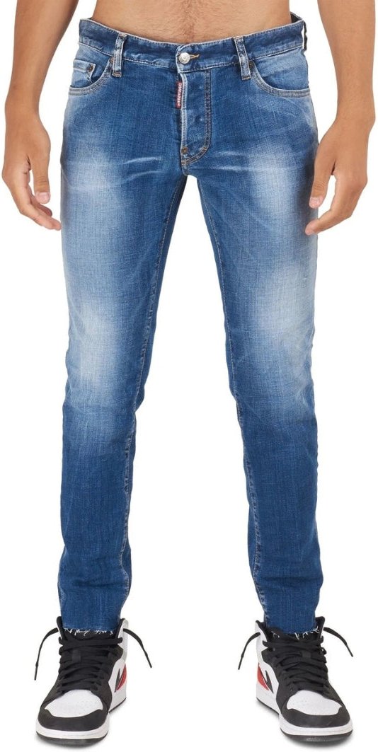 Dsquared2 - Schmale, Verkürzte Jeans In Blau