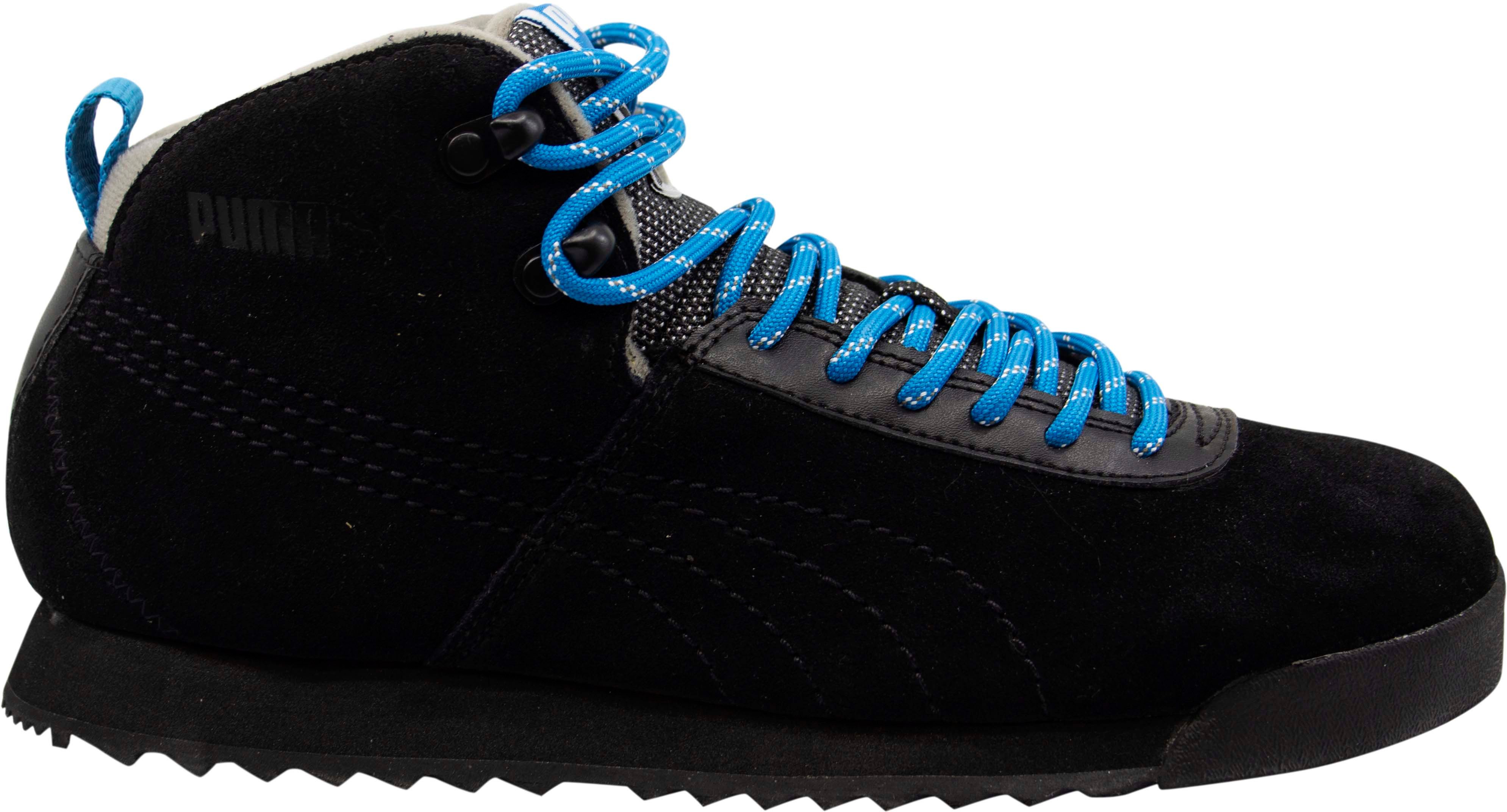 Puma Roma Wanderer schwarzes Wildleder Leder im Freien Schnüre -up -Trainer 353795 02