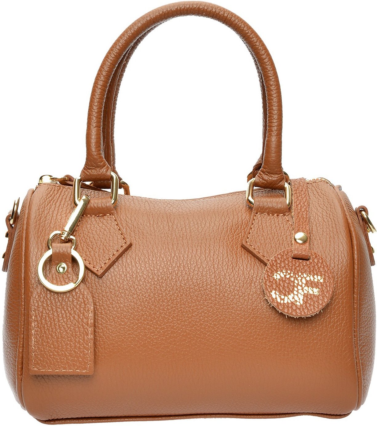 Carla Ferreri Braune Lederhandtasche