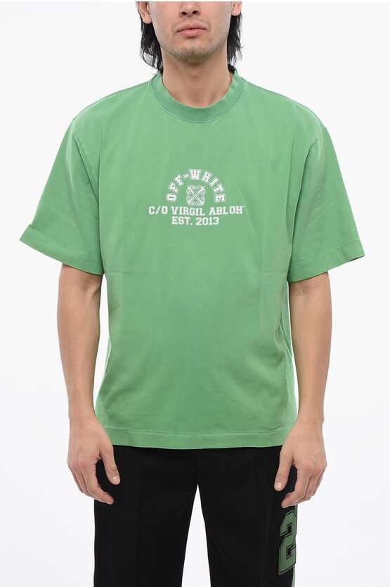 Skate-Fit COLLEGE T-Shirt mit Print in Grün