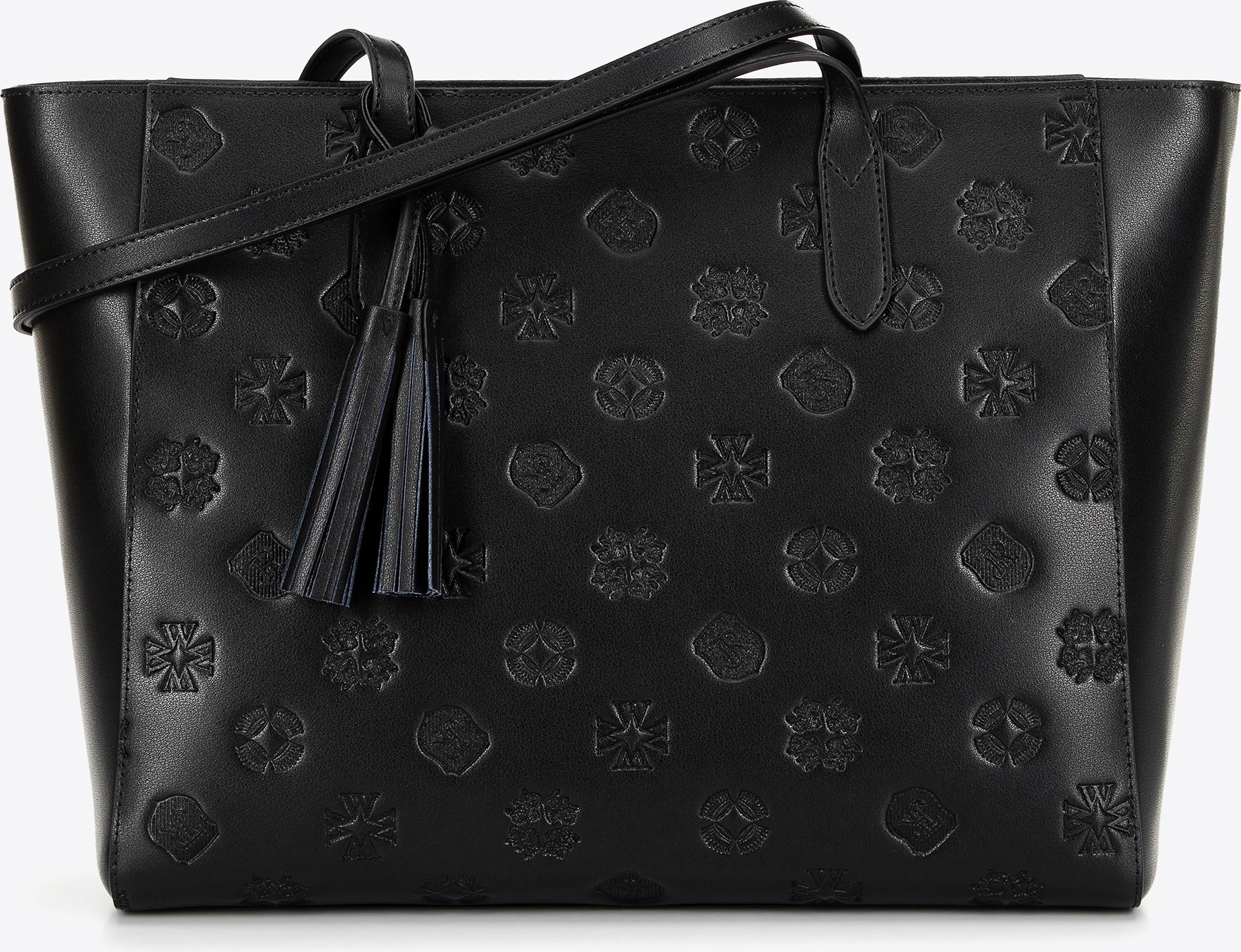 Wittchen Damen-Ledertasche mit charakteristischem schwarz-silbernem Muster aus