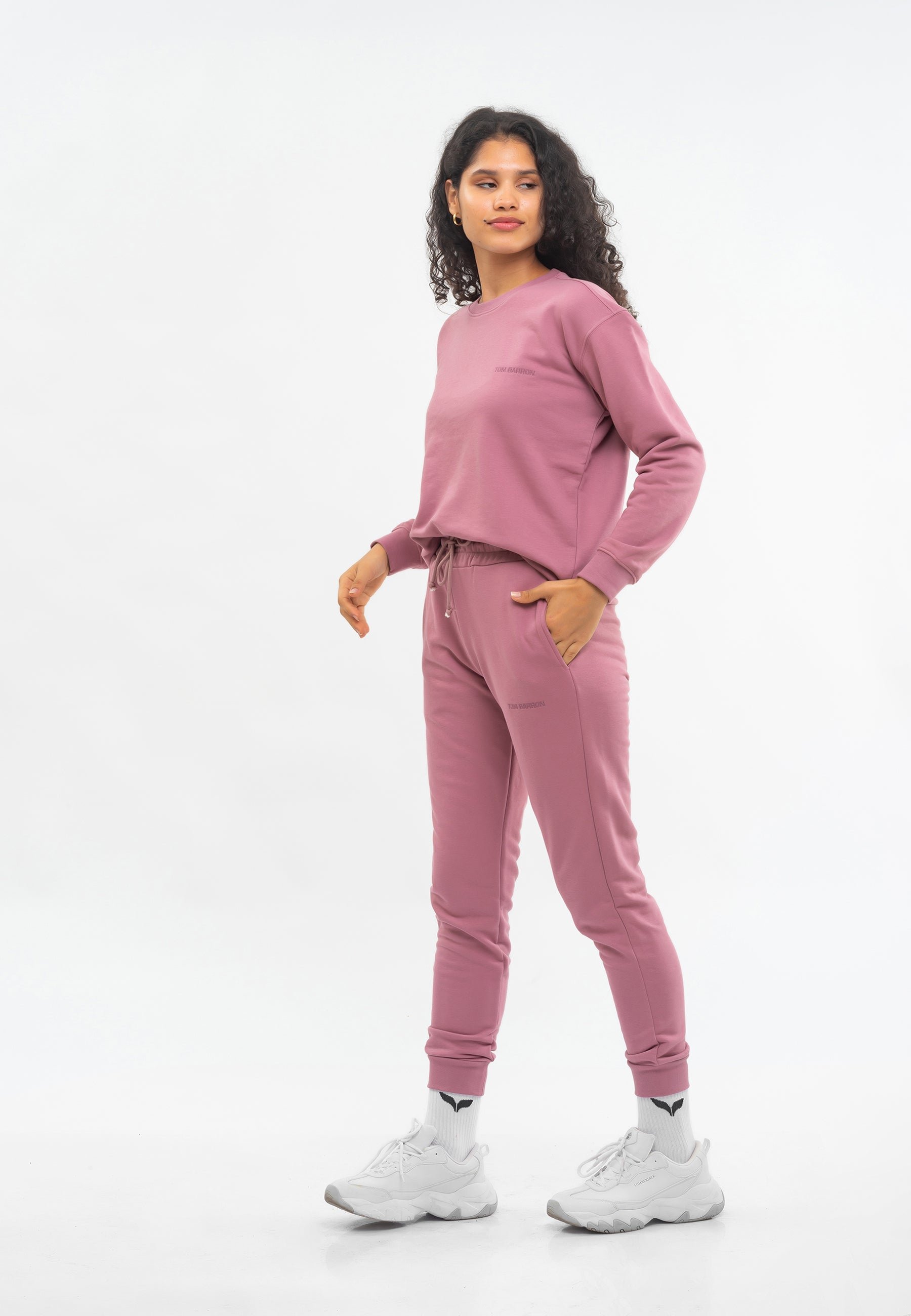 Tom Barron Damen Lässiger Oversize-Trainingsanzug-Set