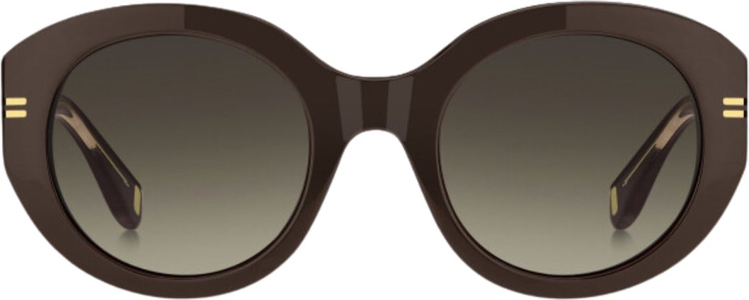 Marc Jacobs – Sonnenbrille mit abgerundetem Rahmen und braunen Verlaufsgläsern