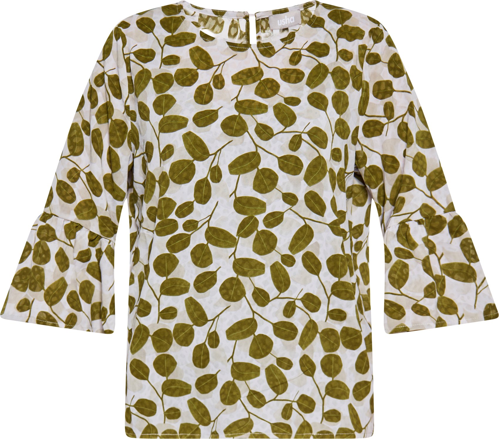 usha Bluse Damen Wollweiß Mehrfarbig