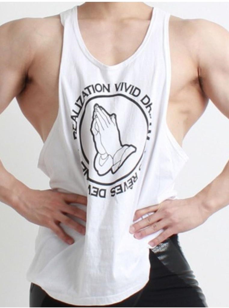 Thumbnail - Herren Rundhals Grafik Tanktop