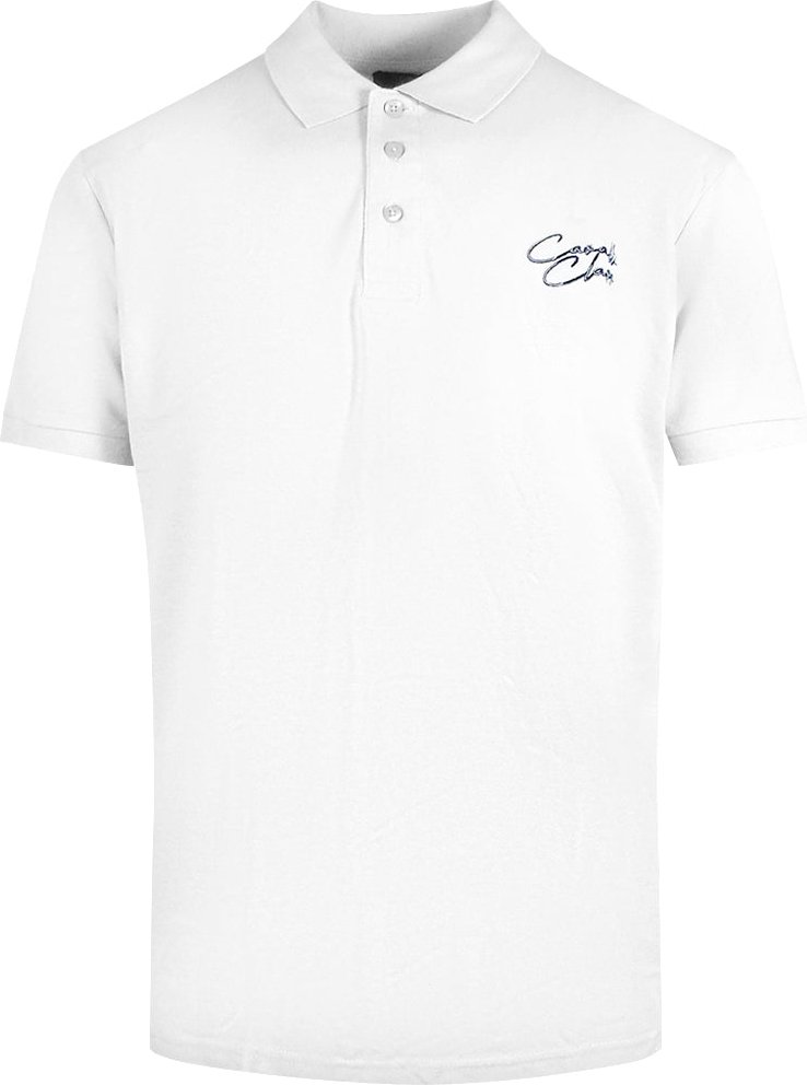 Cavalli Class Signature Logo Weisses Poloshirt