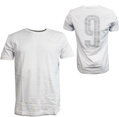 Puma Evo Mesh geschichtete weiße Herren kurzärmeliges T-Shirt Top T-Shirt 570574 02 A2D