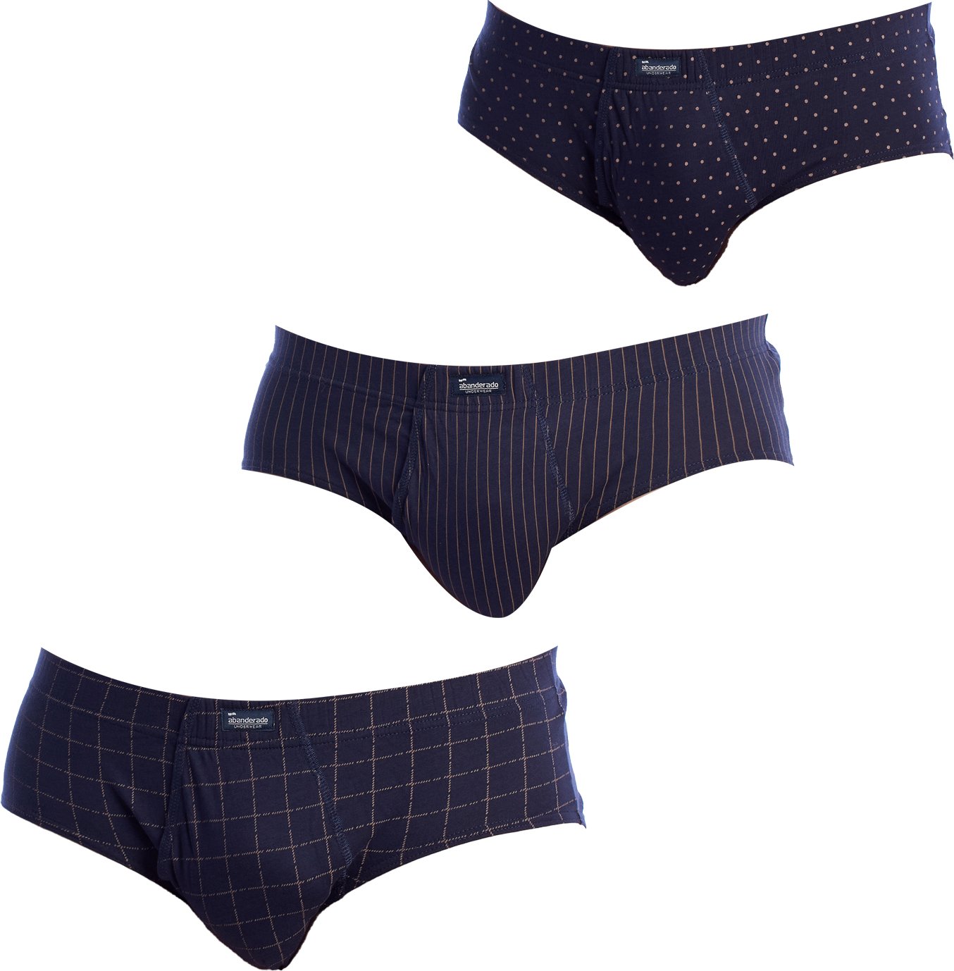 3er-Pack Herren-Slips mit Öffnung „Essential Print“ A0090