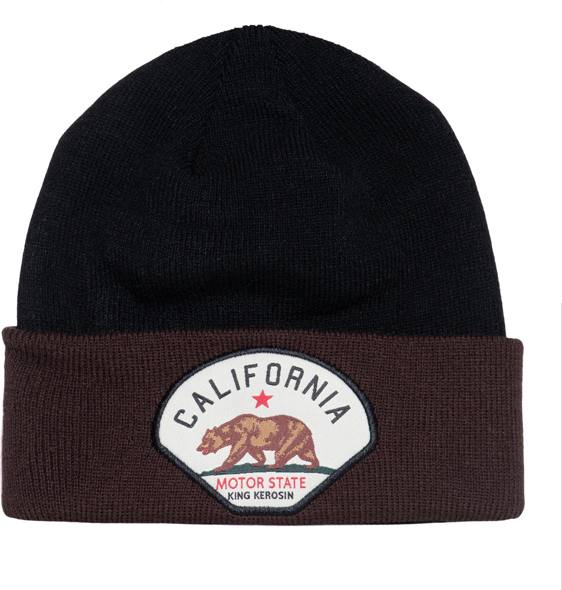 King Kerosin Herren Strickmütze California Motor State schwarz
