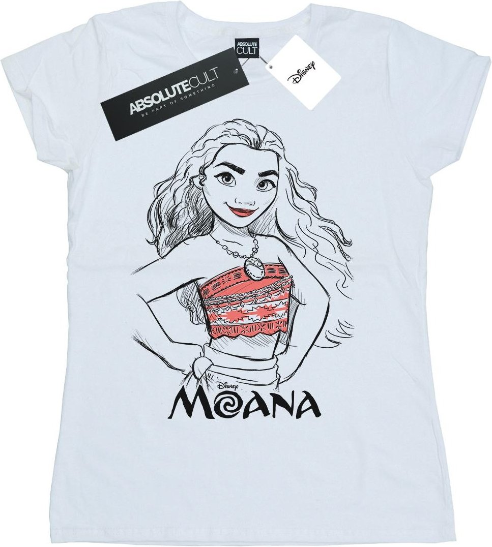 Disney - "Moana Sketch" T-Shirt für Damen (Weiß)