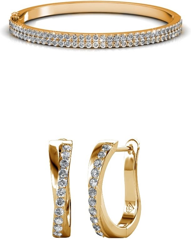 Glamour Criss Parures - Roségold und Kristall