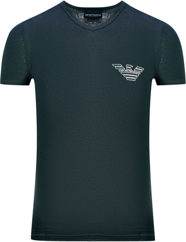 Schwarzes Unterwäsche-t-shirt Mit Emporio Armani-markenlogo