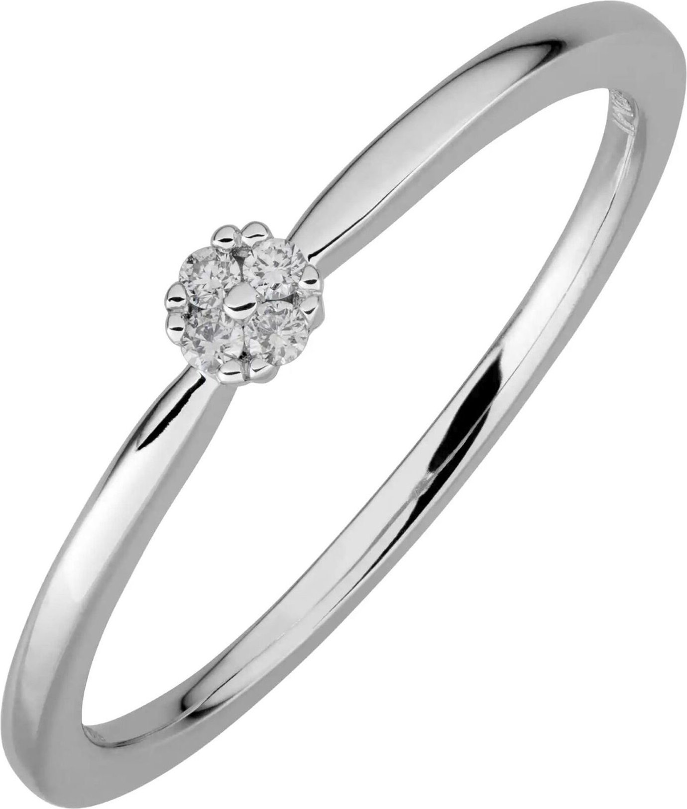 Thumbnail - Lyomi Ring 585/- Weißgold 4 synth. Diam. 0,045ct.