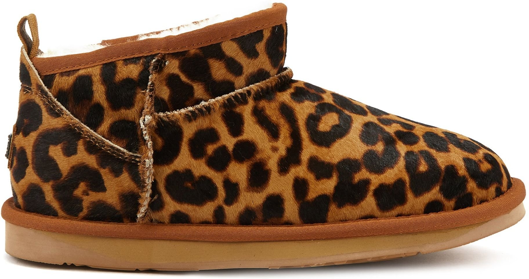 Gemütliche, ultrakurze Leoparden-Ankle-Boots