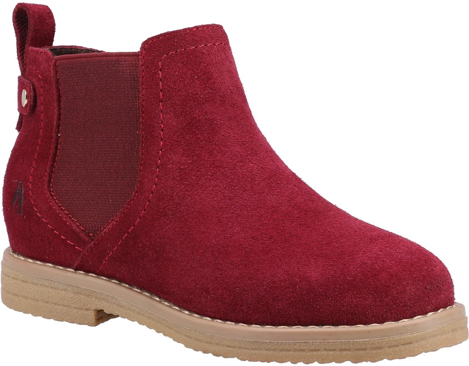 Hush Puppies Girls Mini Maddy Wildlederstiefel (Burgund)
