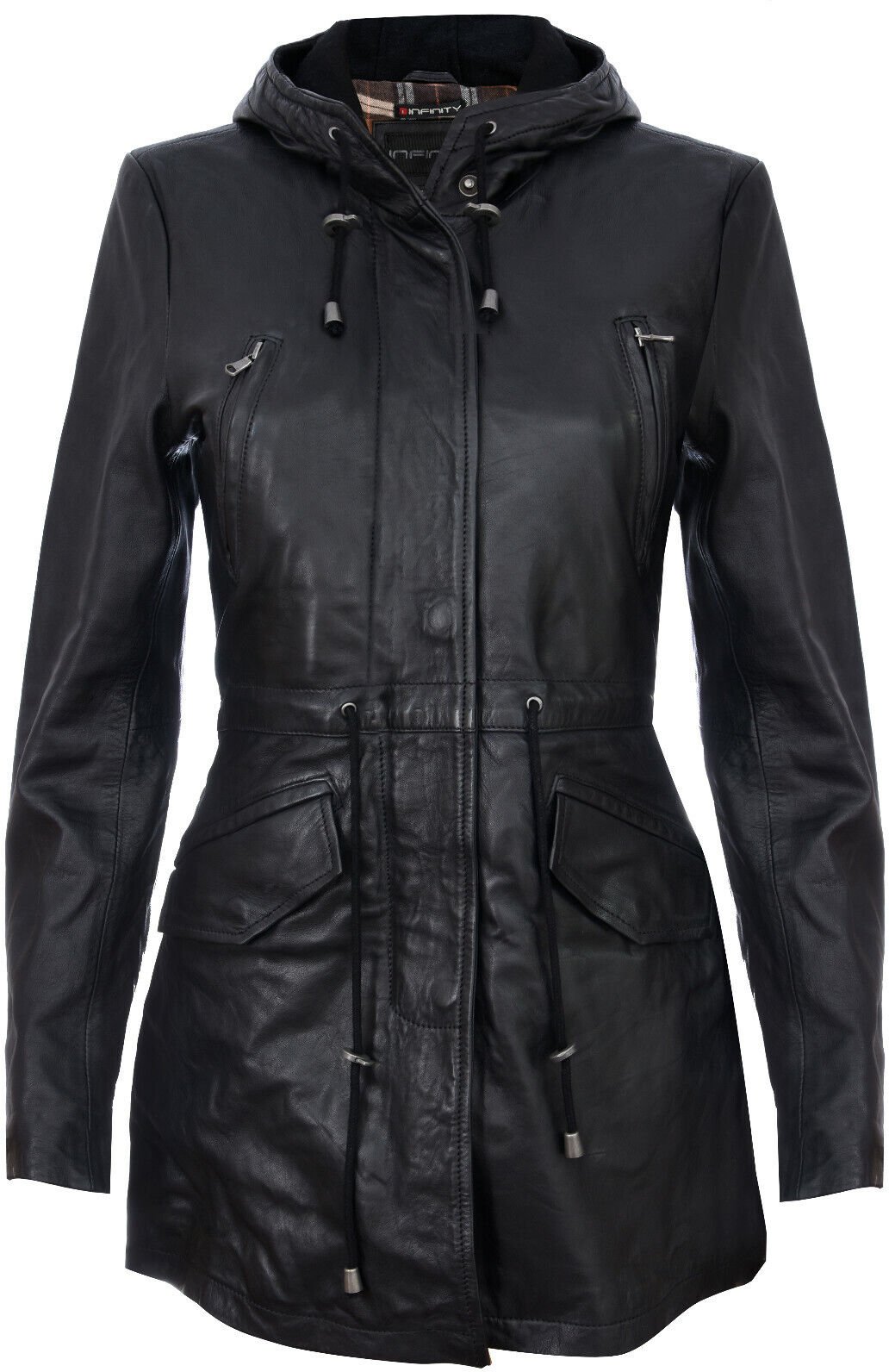 Mittellange Damen-Parkajacke mit Kapuze – Oakengates