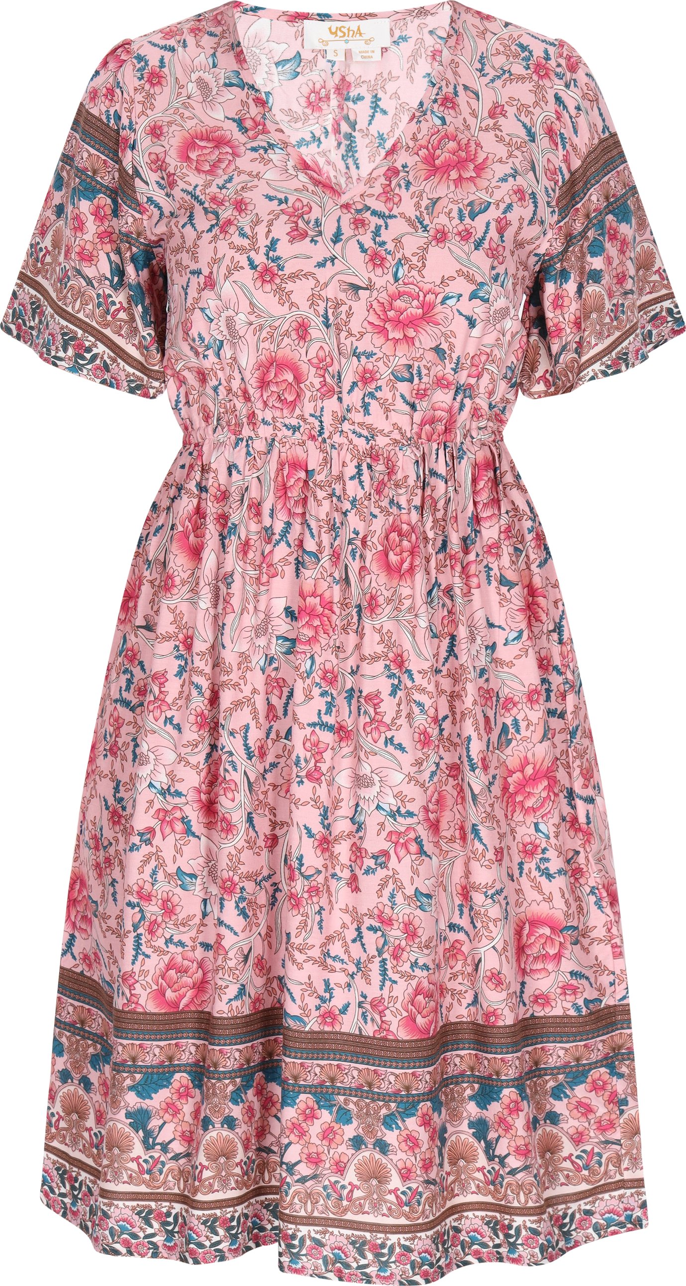 usha Kleid Frauen hellrosa mehrfarbig