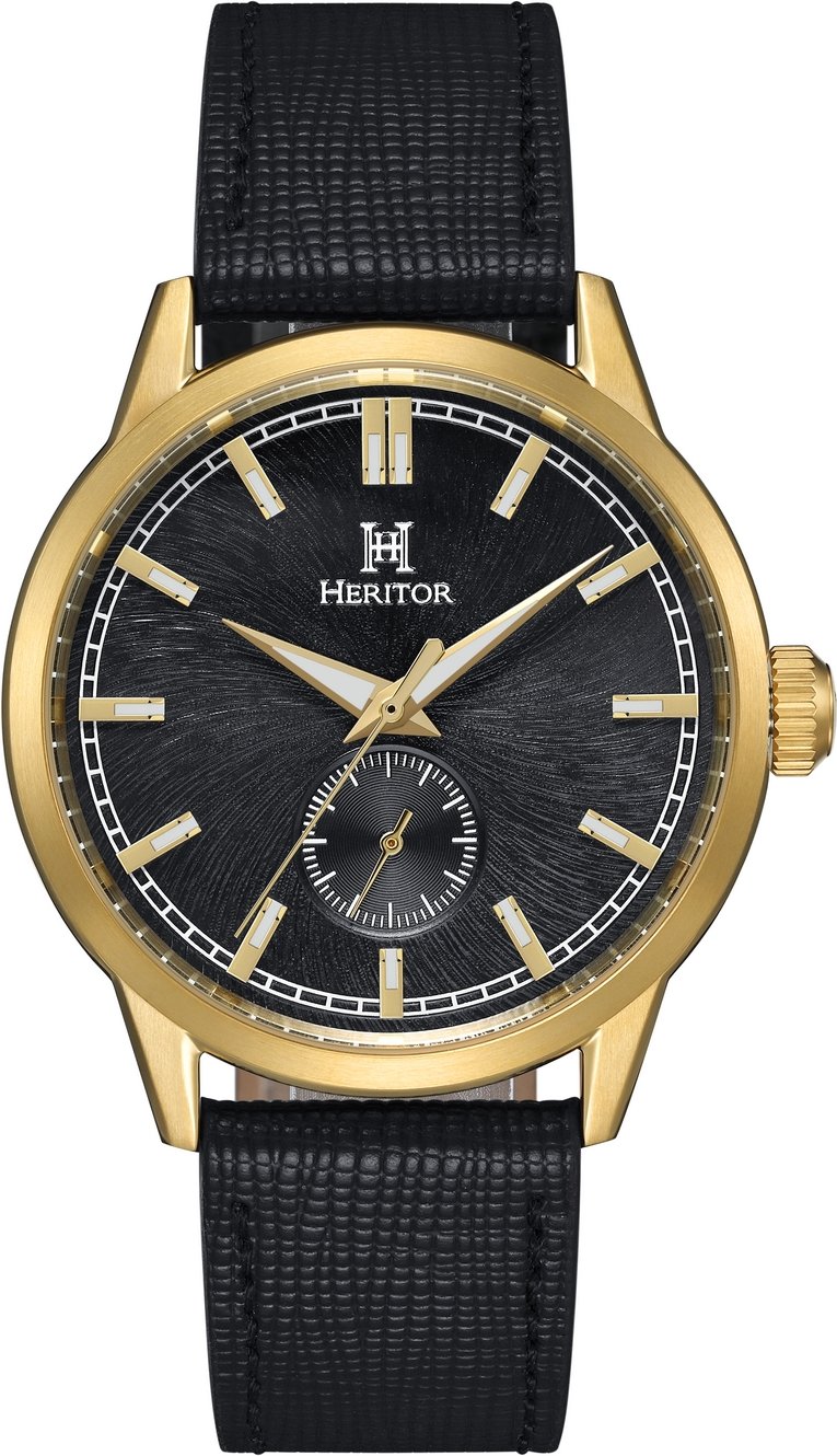 Heritor Automatikuhr Argento mit Lederarmband