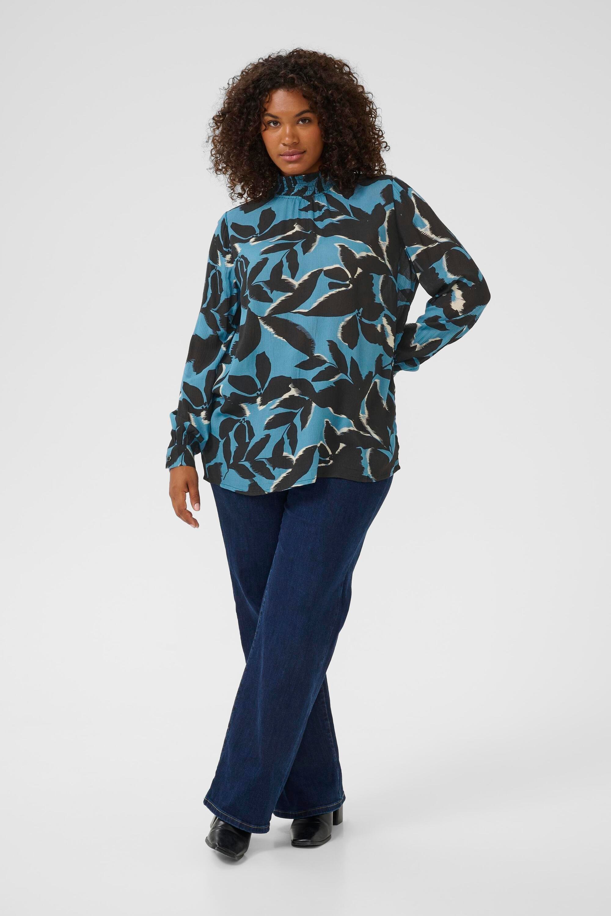 Langarm-Bluse KCami Langarm-Bluse Regular fit black blue