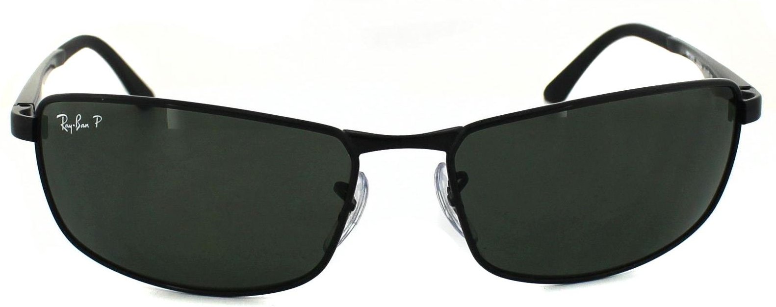 RayBan Sonnenbrille 3498 002/9A Schwarz Polarisiert Grün