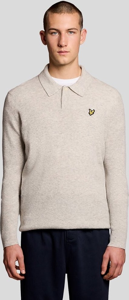 Lyle & Scott Rugby-Pullover aus Lammwollmischung – Grau
