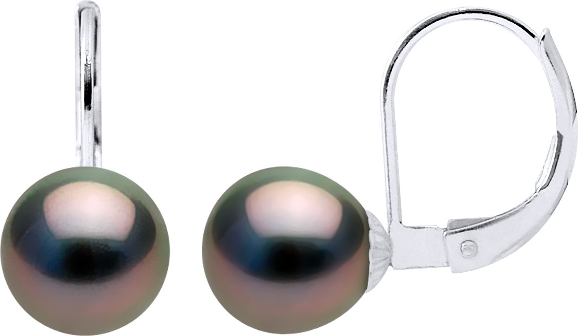 DIADEMA - Ohrringe - Silber und echte Tahiti-Perlen