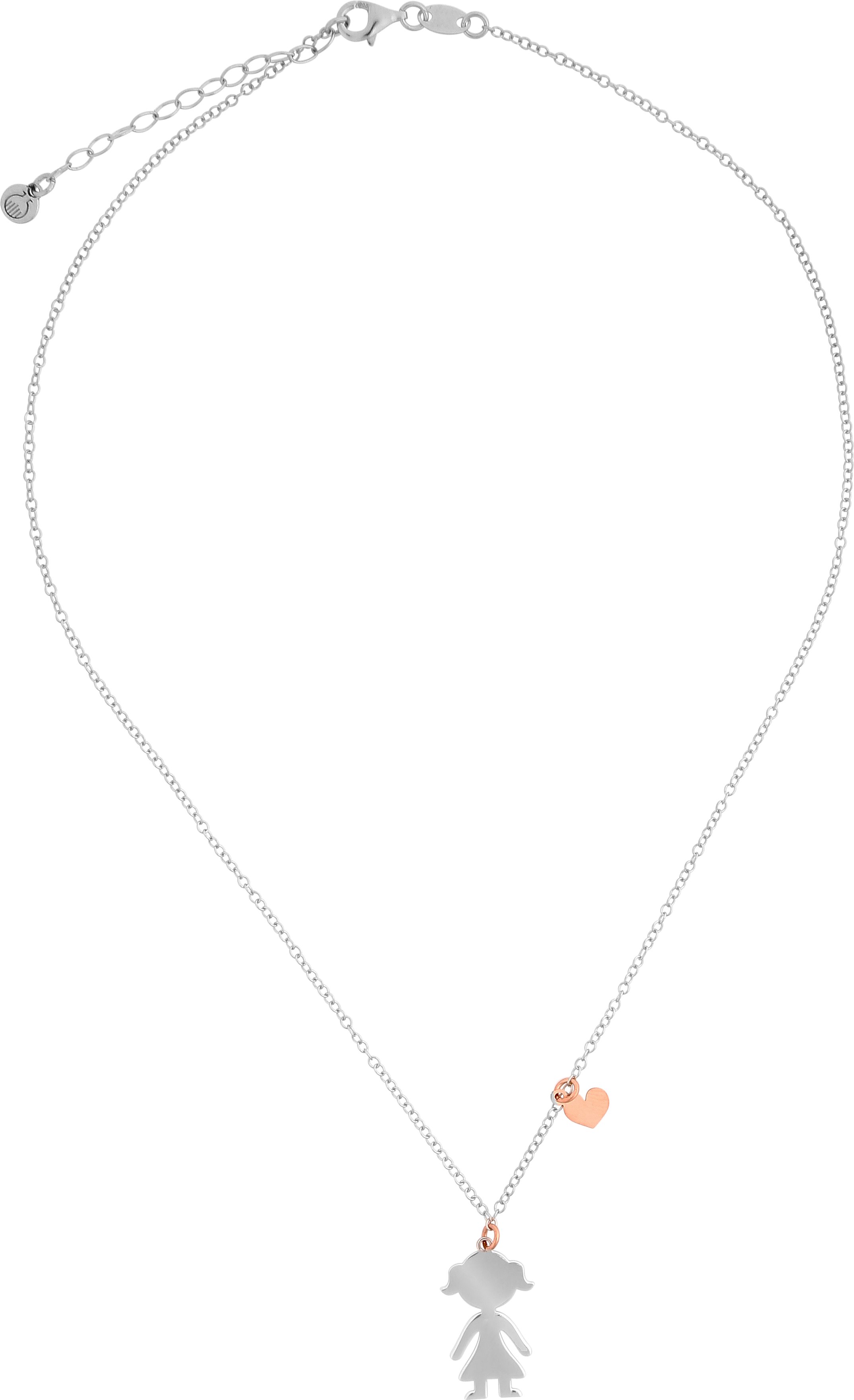 Orphelia 'Lyra' Damen 925 Sterling Silberkette mit Anhänger - Silber/Rosé ZK-7390