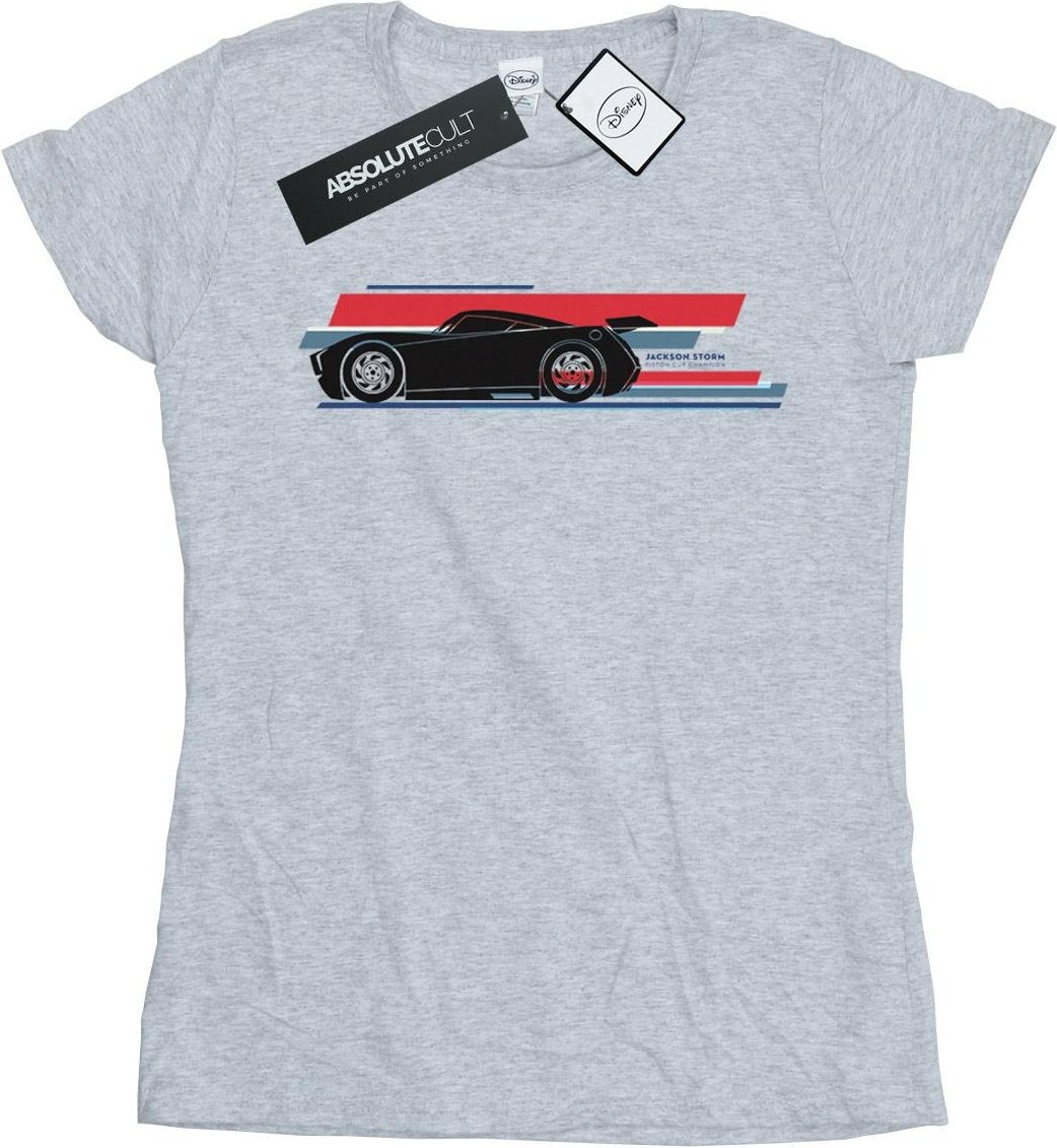 Disney - "Cars Jackson Storm Stripes" T-Shirt für Damen (Grau)