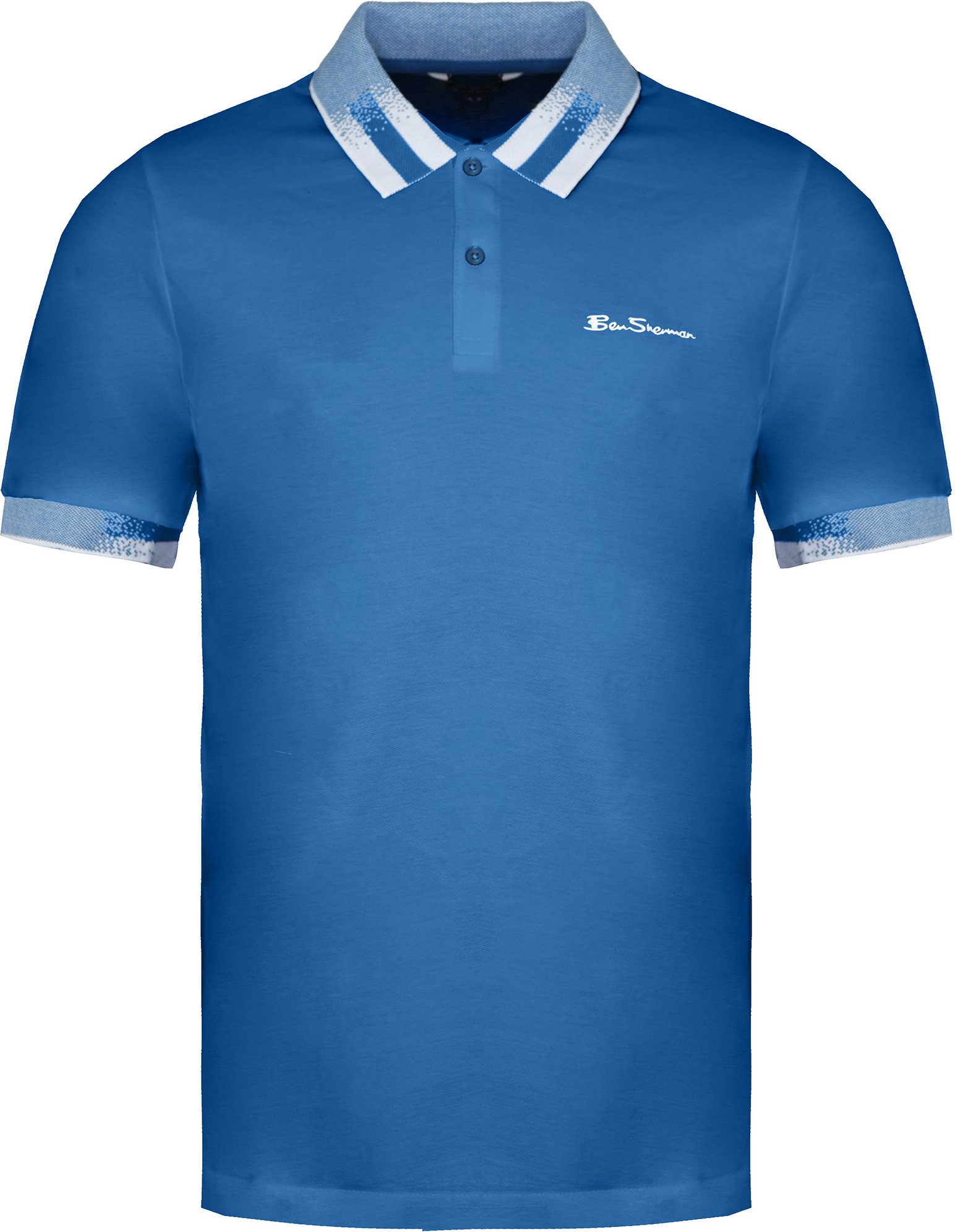 Ben Sherman Kragen Interesse Herrenblau Polo -Hemd