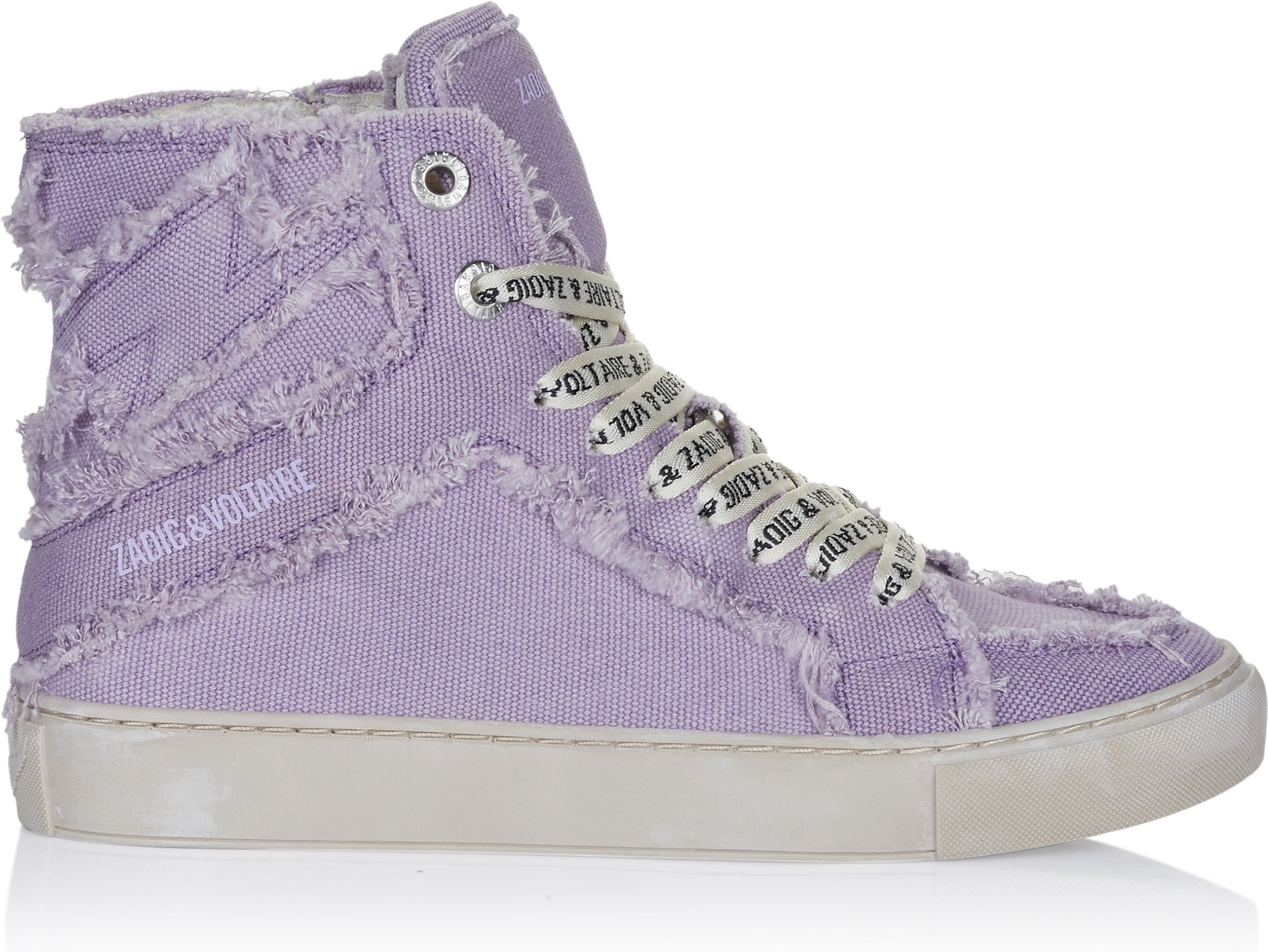 Thumbnail - Zadig Voltaire High Flash Canvas Schuhe lila