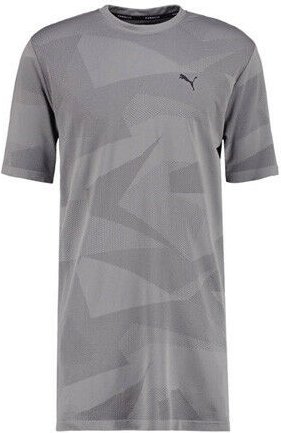 Puma Evo Strickbild Tee Grafik graue Herren Langzeitstil T-Shirt Top 572454 04 A6d